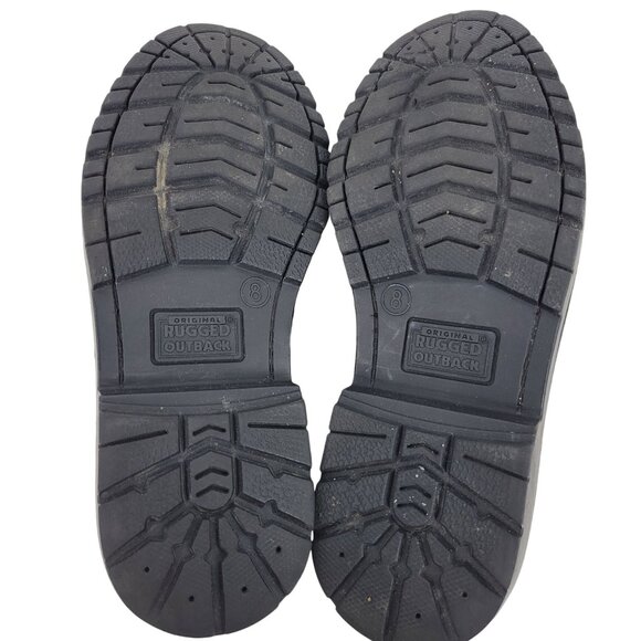 Rugged Outback Mens Size 8 Brown Lace-Up Synthetic Leather Shoes - Picture 8 of 9